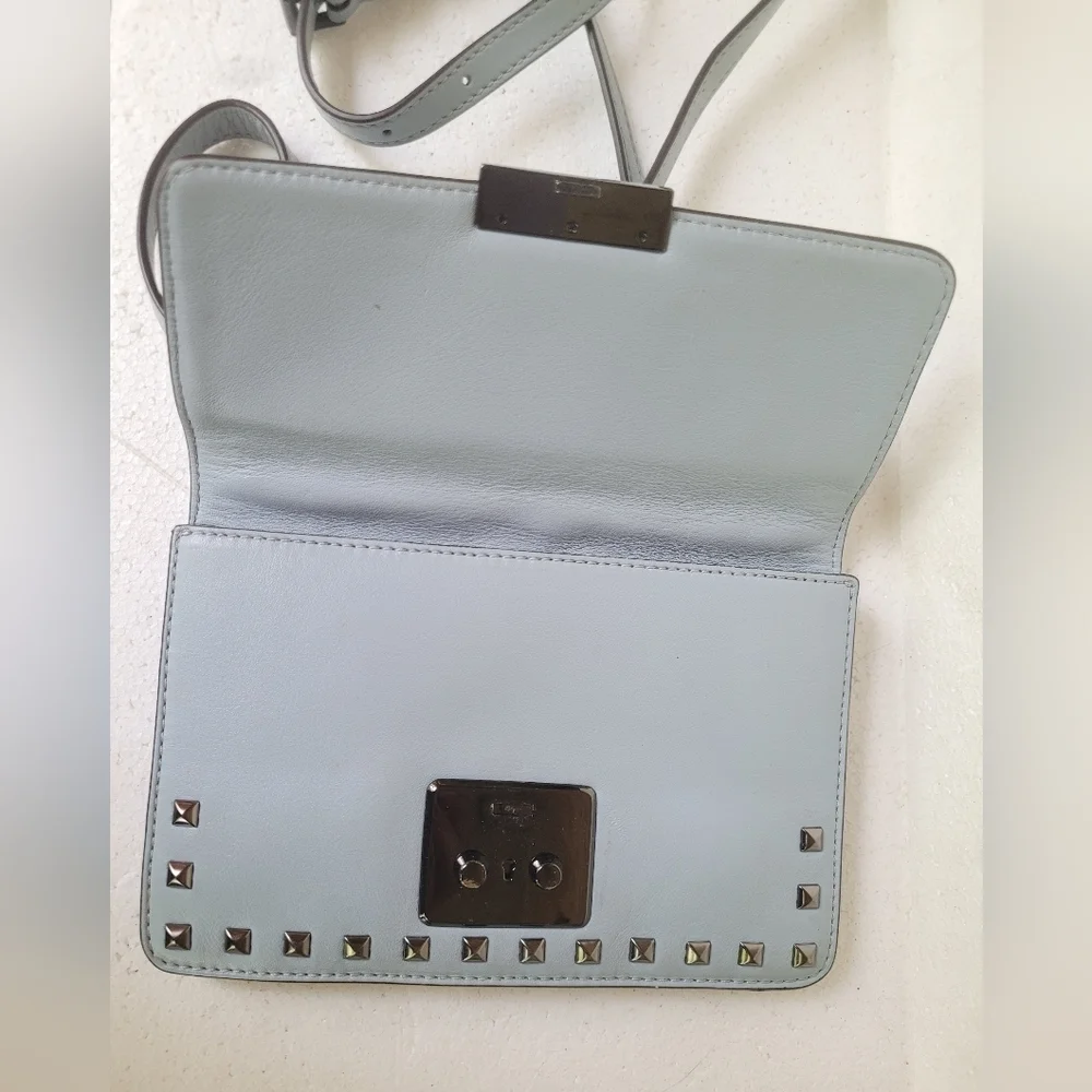 Michael Kors Dusty Blue Crossbody Leather Bag